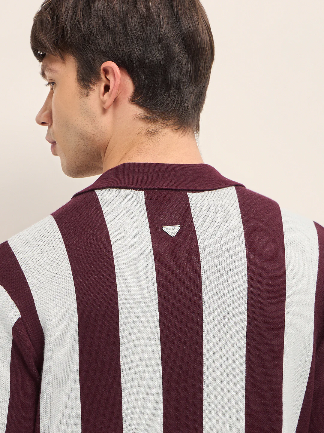 Men Cotton Striped Polo T-Shirt - Image 6