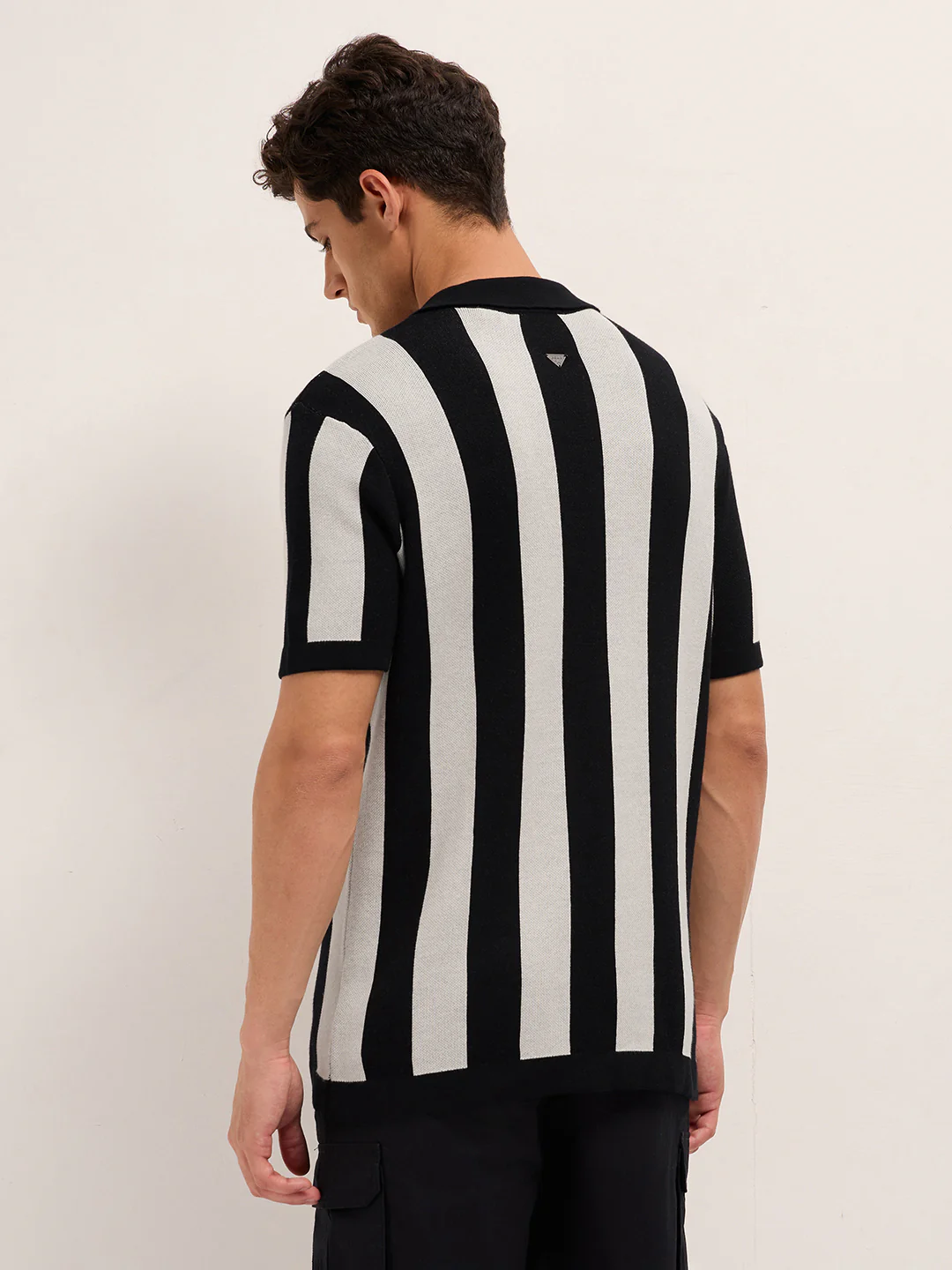 Men Cotton Striped Polo T-Shirt - Image 2