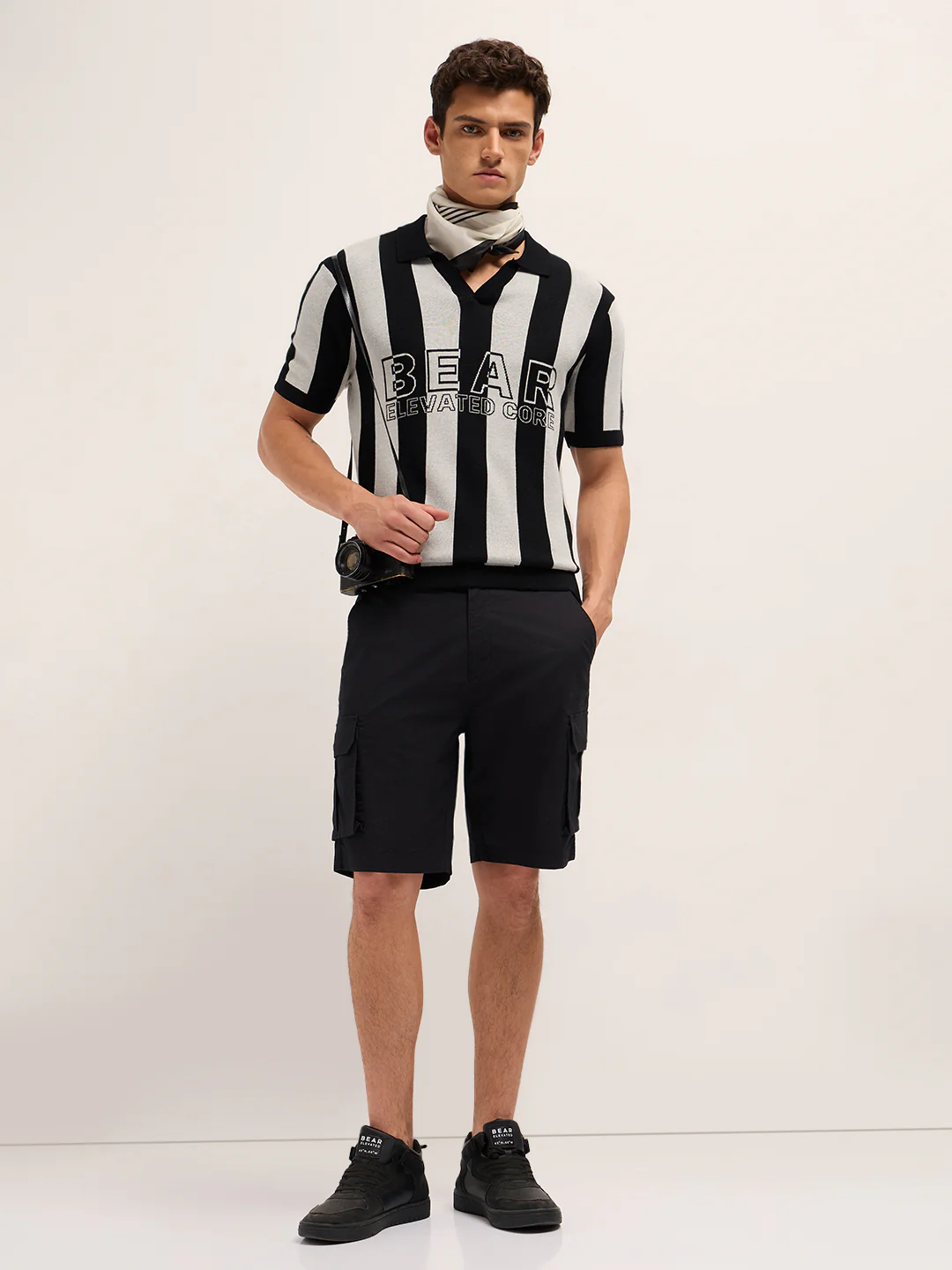 Men Cotton Striped Polo T-Shirt - Image 4