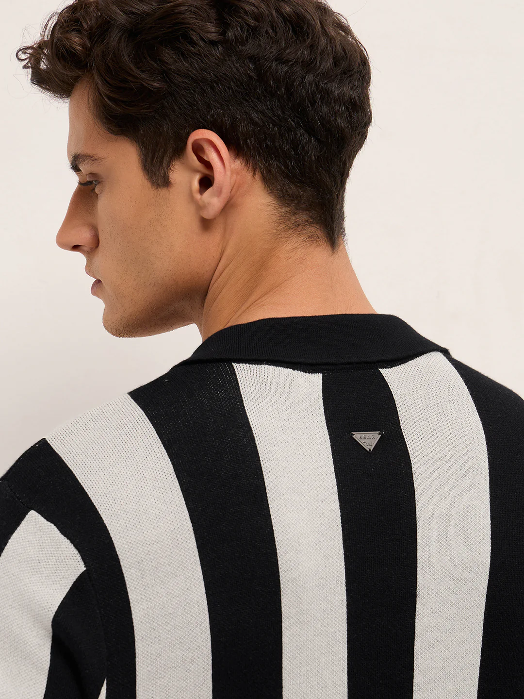 Men Cotton Striped Polo T-Shirt - Image 6