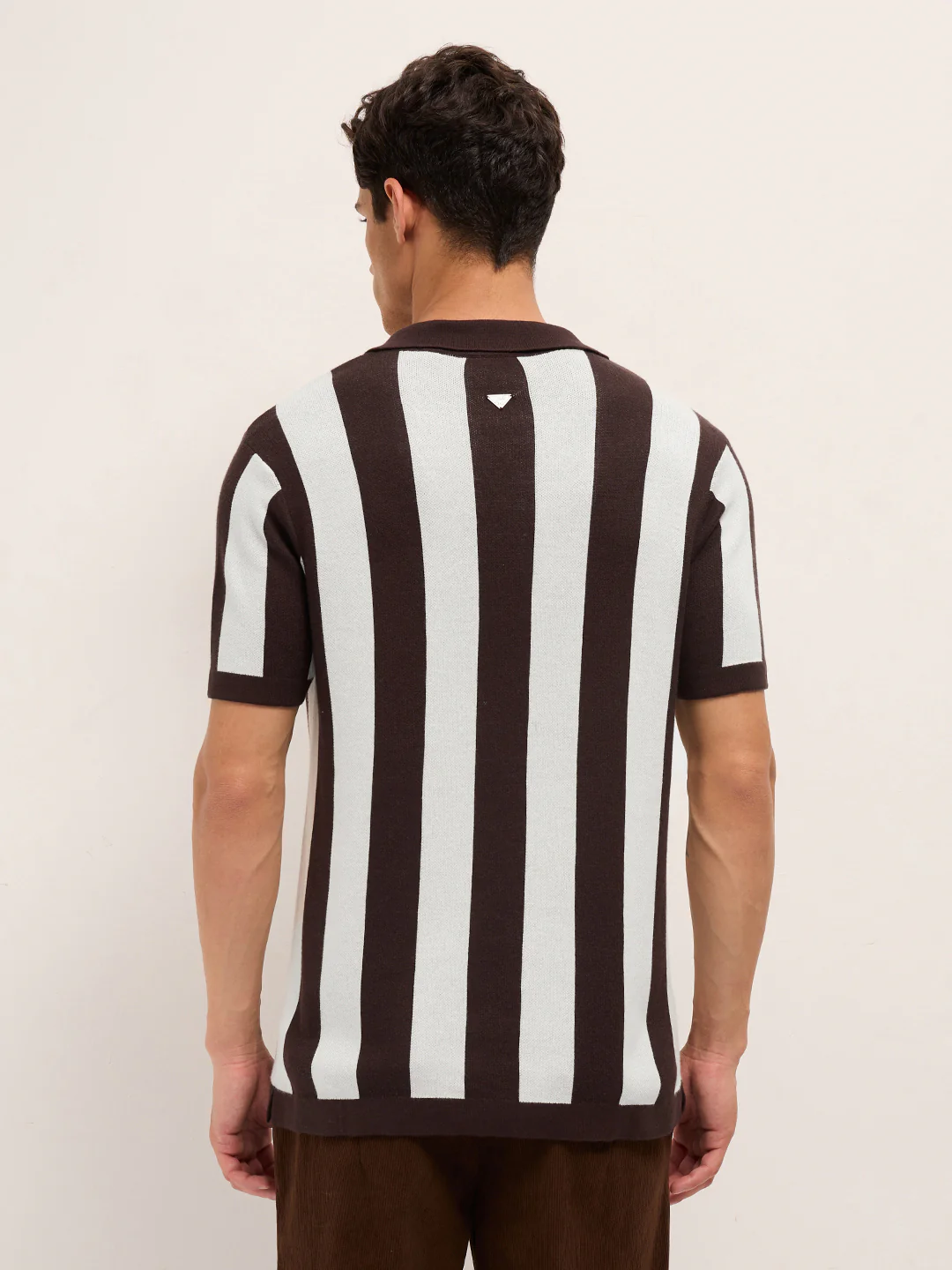 Men Cotton Striped Polo T-Shirt - Image 2