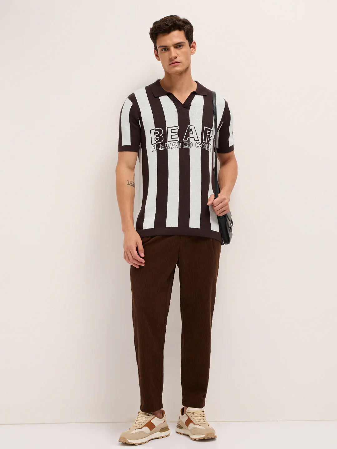 Men Cotton Striped Polo T-Shirt - Image 4