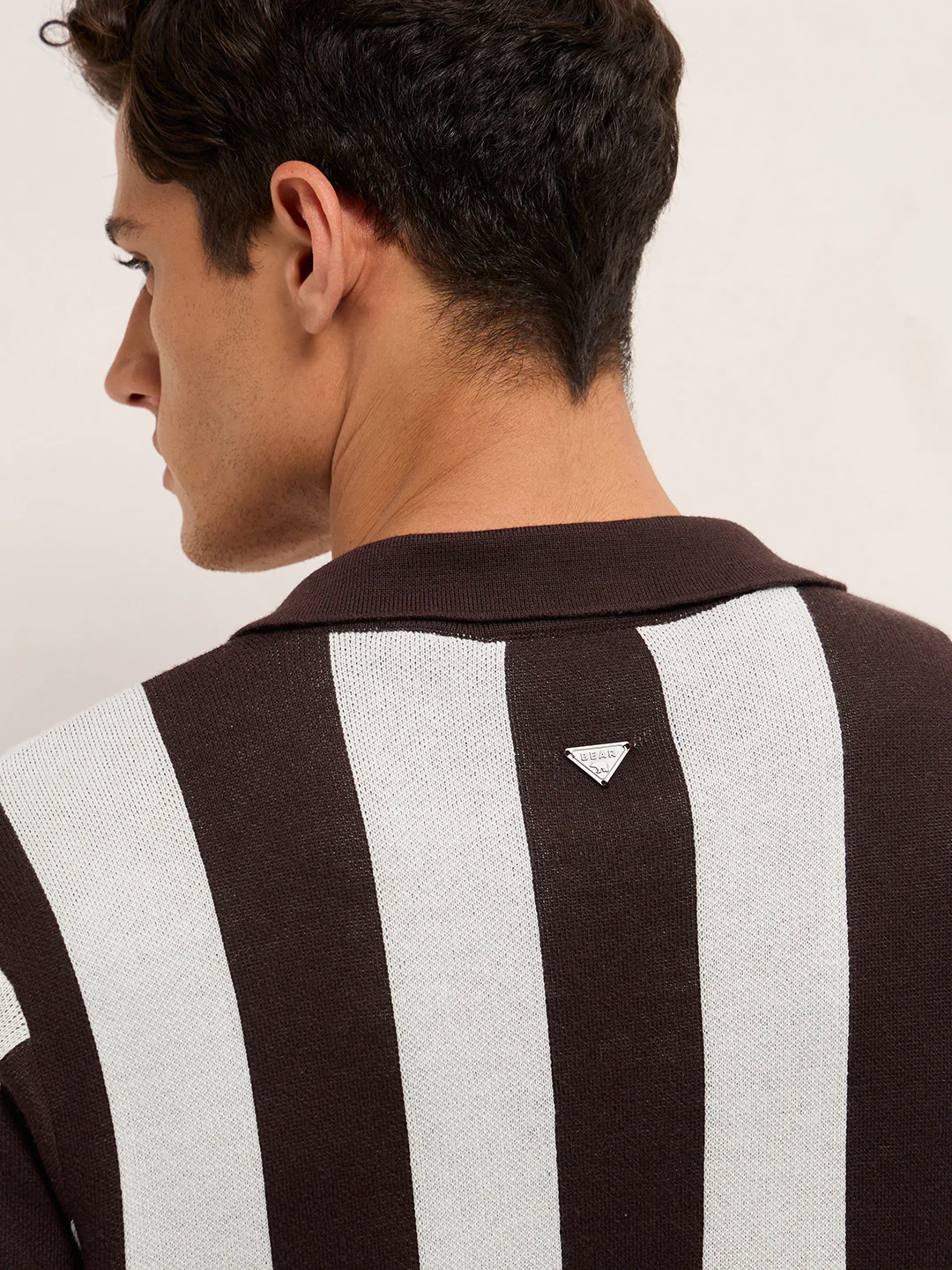 Men Cotton Striped Polo T-Shirt - Image 6
