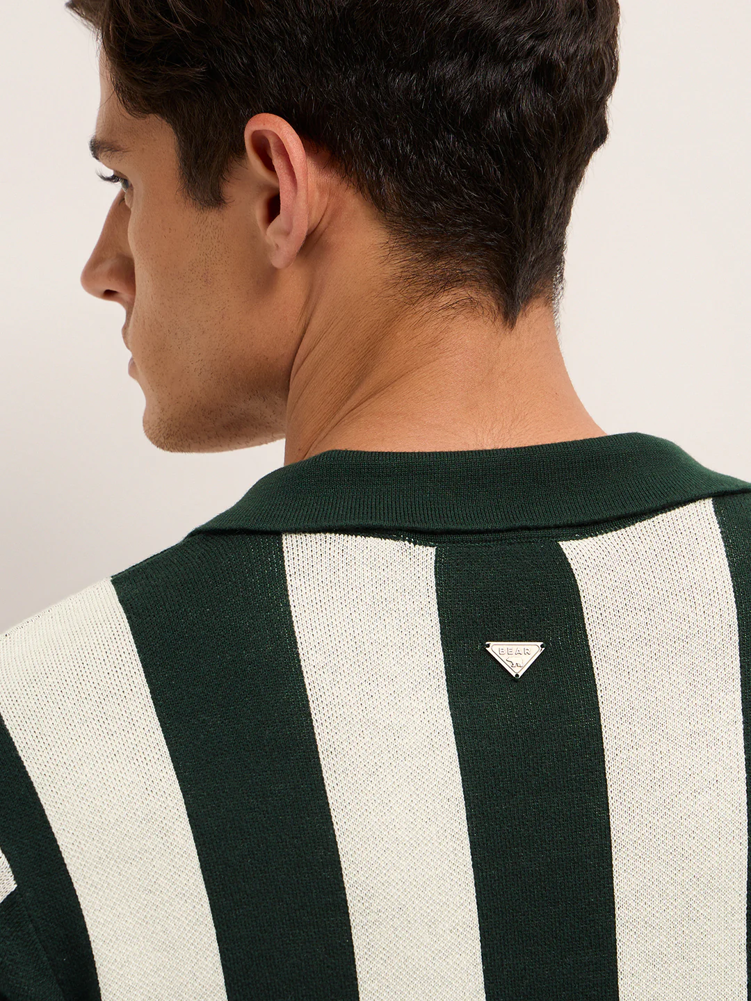 Men Cotton Striped Polo T-Shirt - Image 6