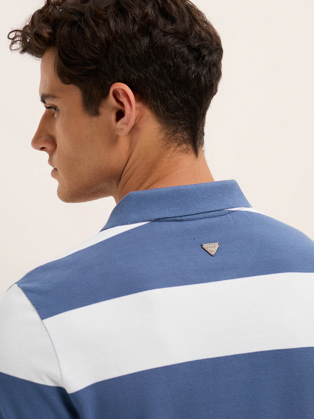 Men Cotton Striped Polo T-Shirt - Image 6