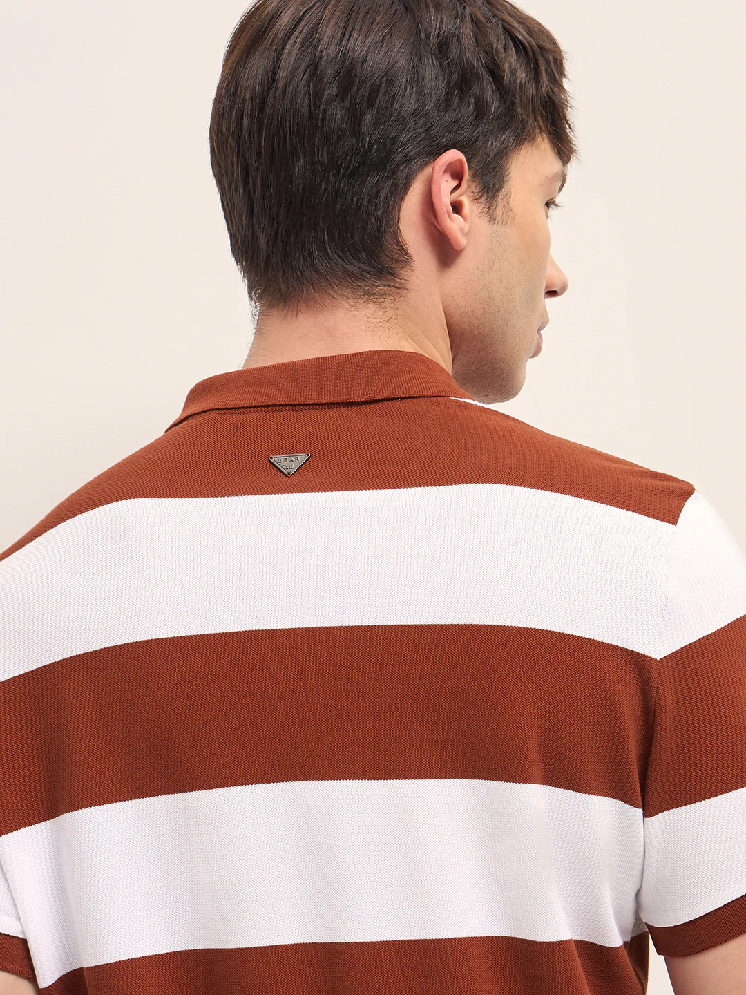 Men Cotton Striped Polo T-Shirt - Image 6