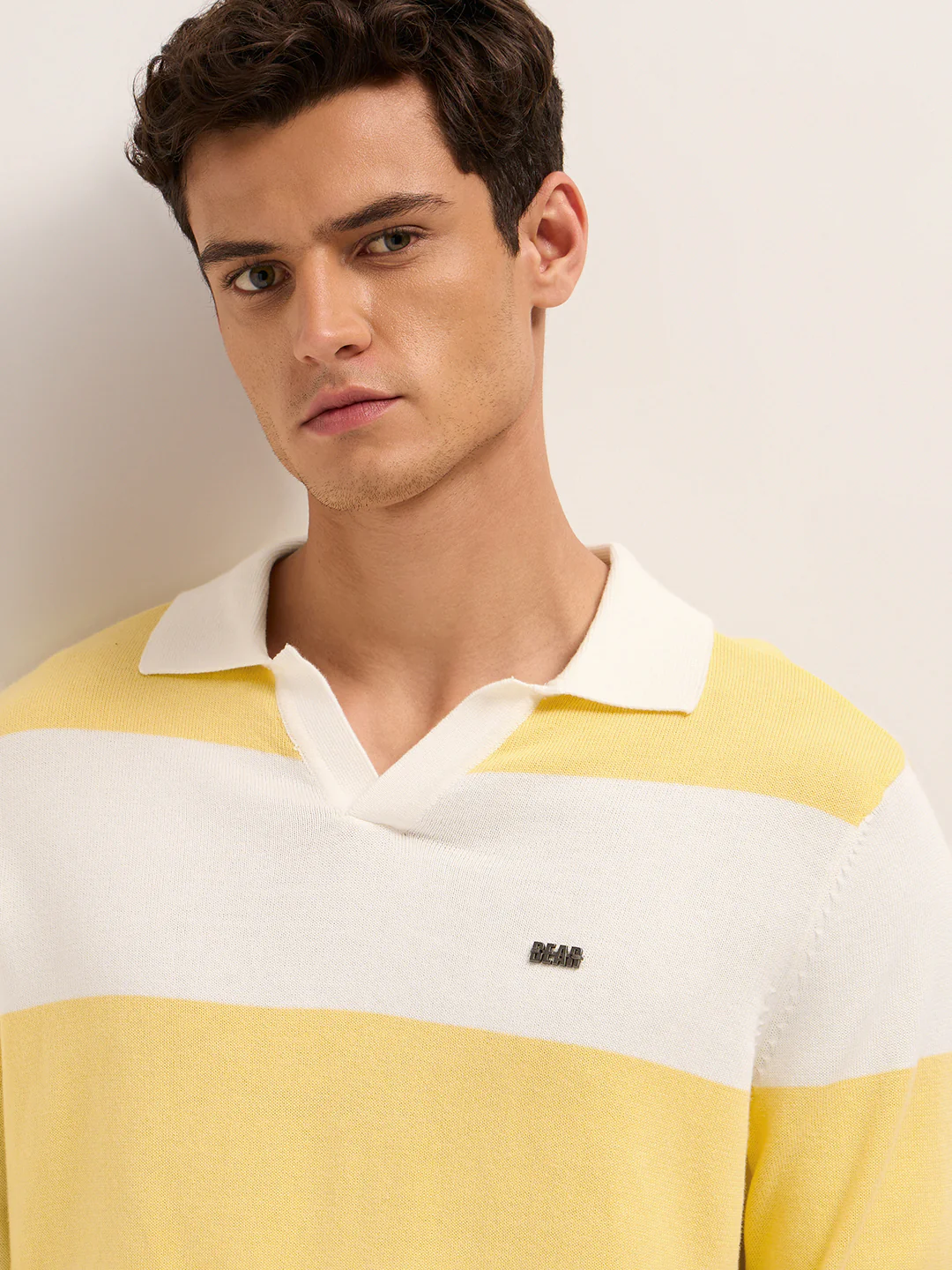 Men Cotton Striped Polo T-Shirt - Image 5