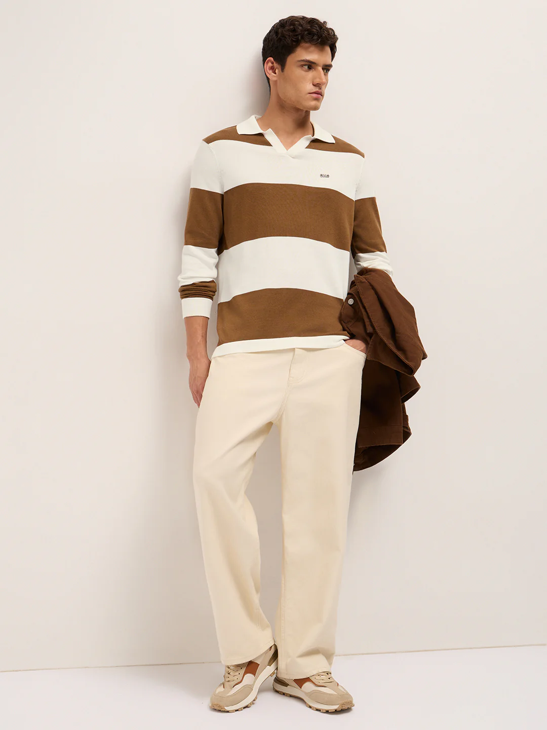 Men Cotton Striped Polo T-Shirt - Image 4