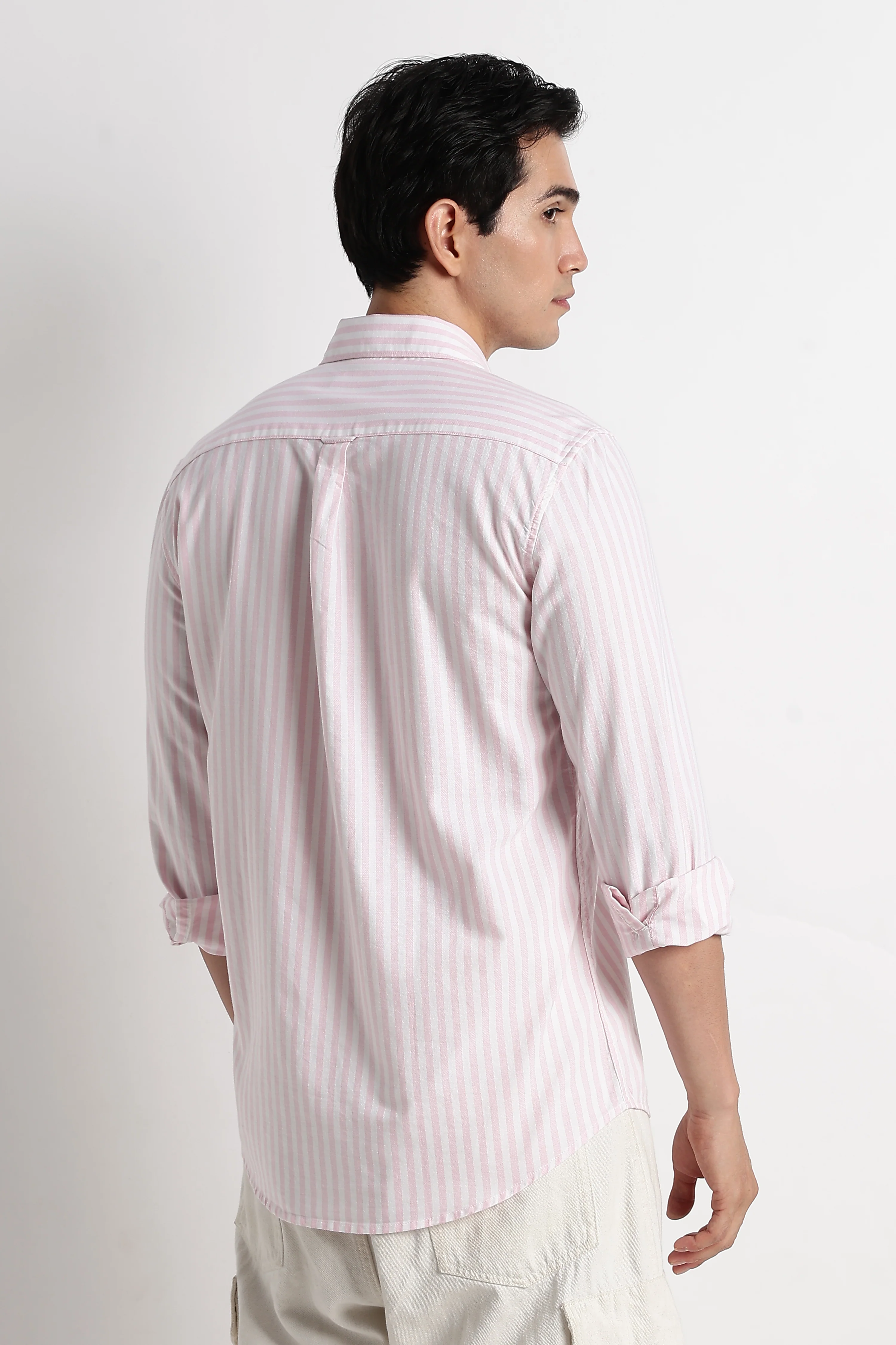 Men Cotton Striped Shirt - Image 4