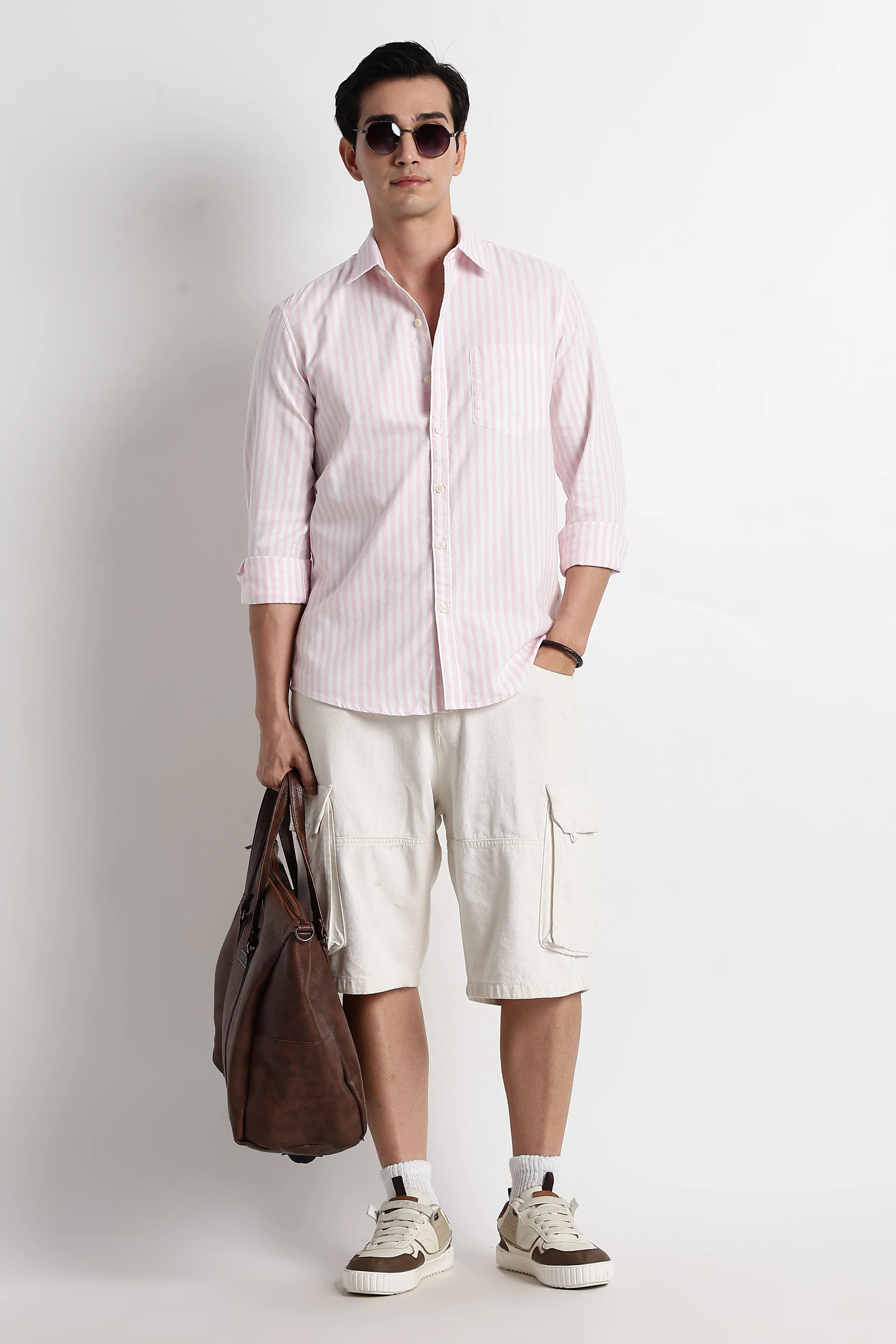 Men Cotton Striped Shirt - Image 9