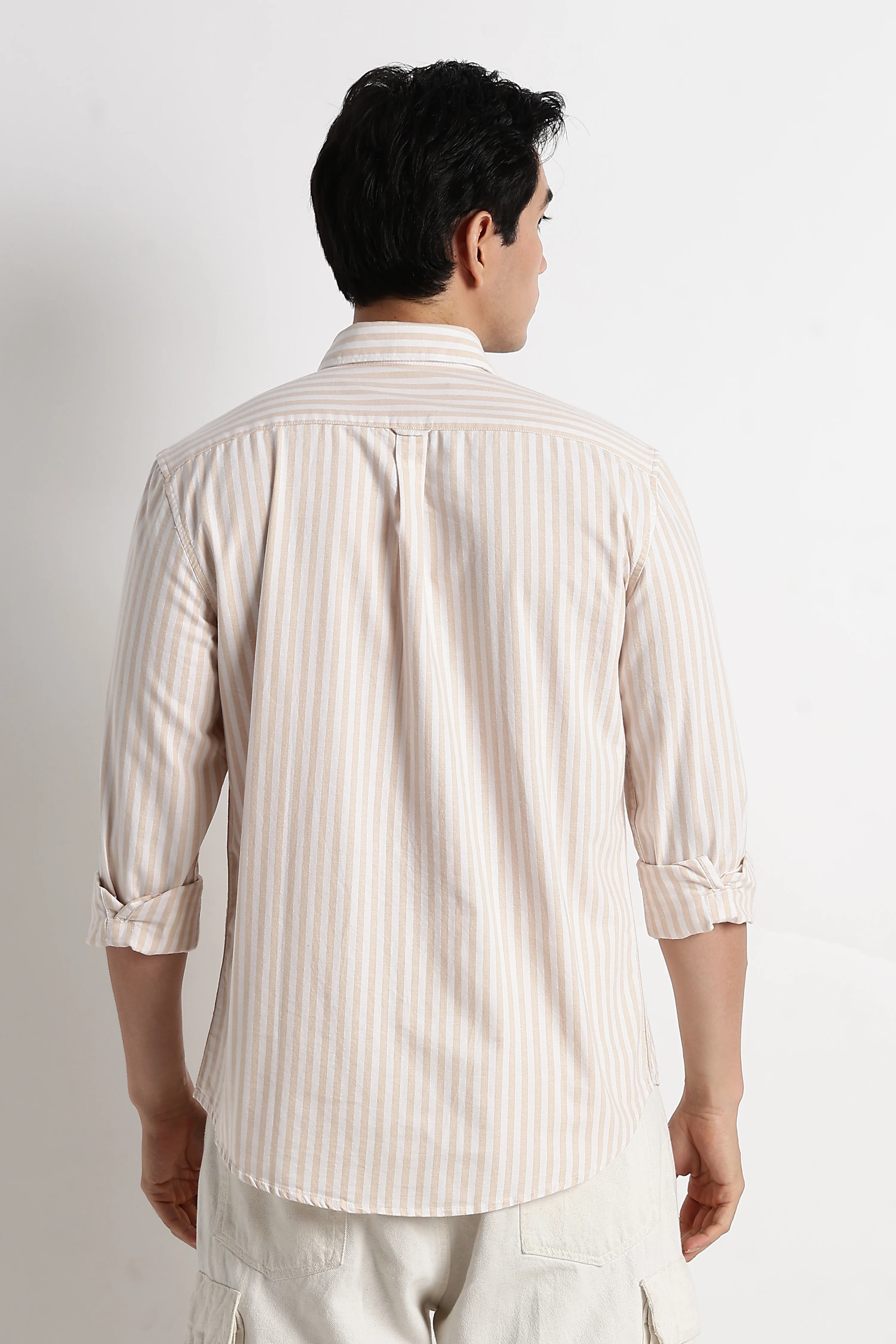Men Cotton Striped Shirt - Image 10
