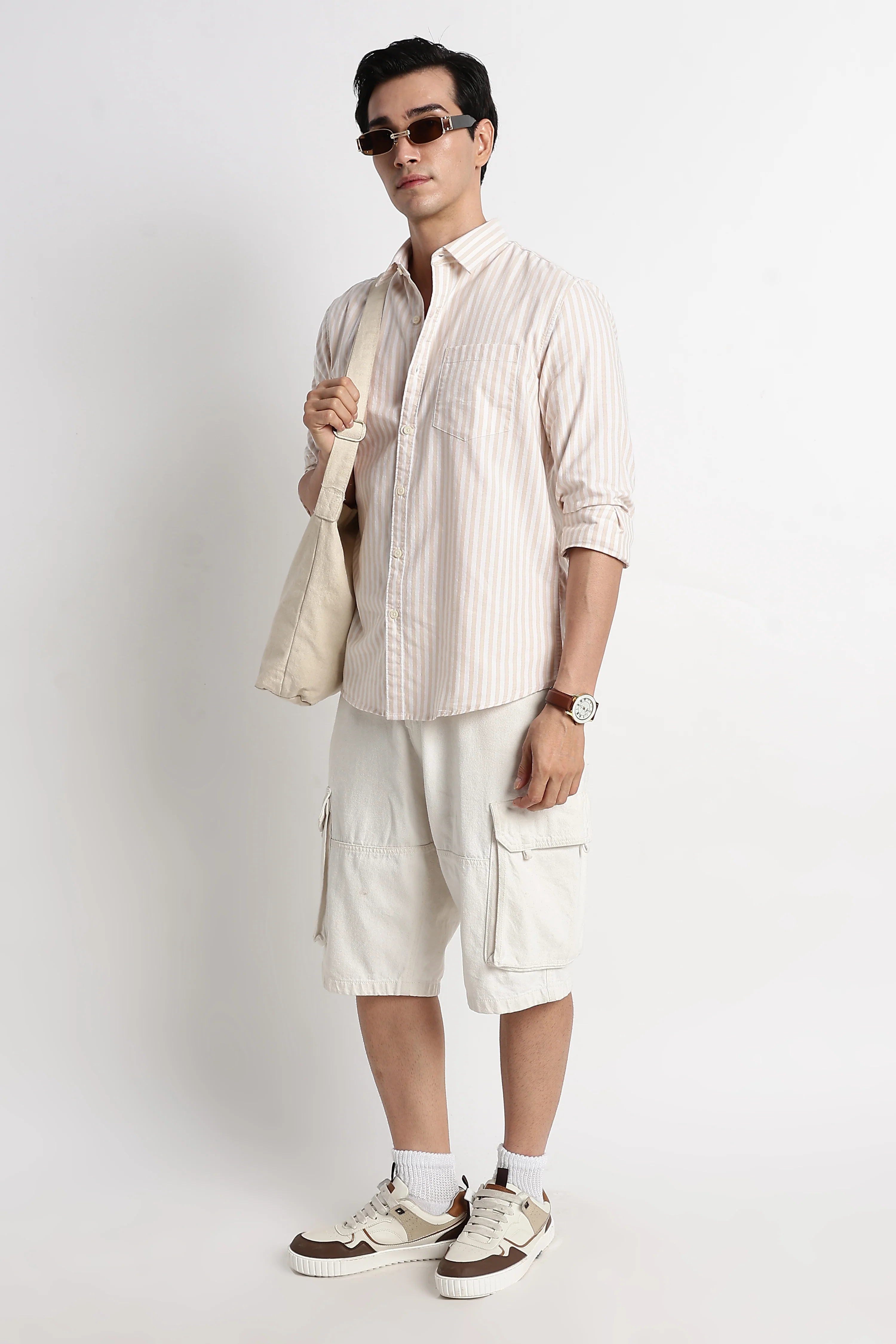 Men Cotton Striped Shirt - Image 6