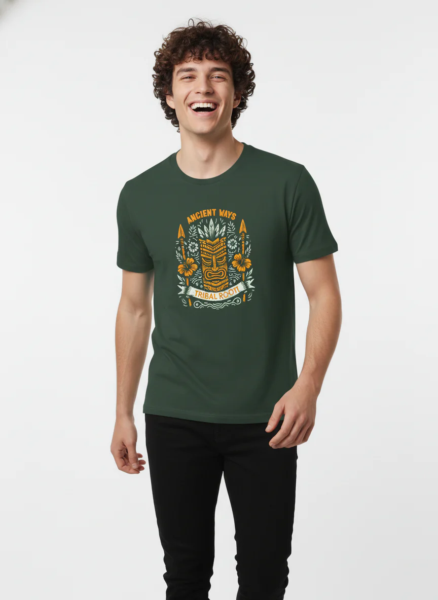 Men Cotton Tribal T-Shirt - Image 10