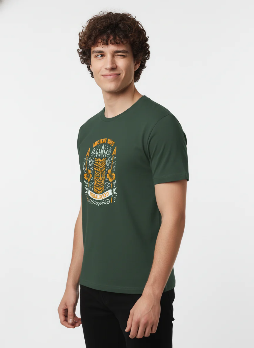 Men Cotton Tribal T-Shirt - Image 16