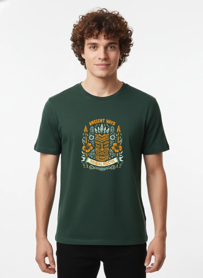 Men Cotton Tribal T-Shirt - Image 6