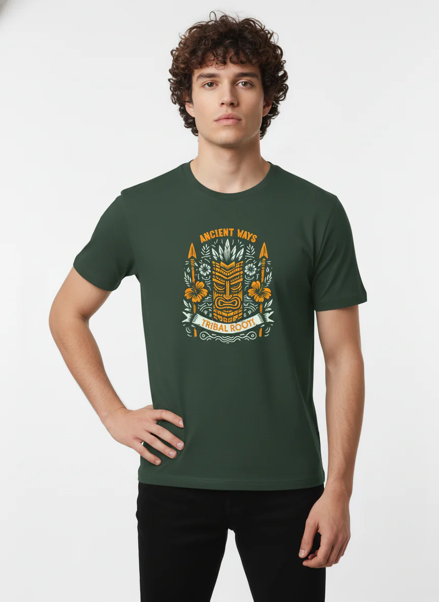 Men Cotton Tribal T-Shirt - Image 7