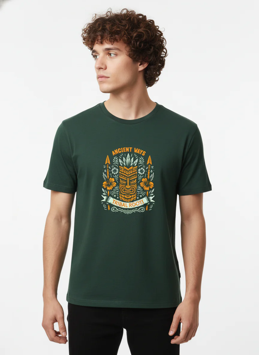 Men Cotton Tribal T-Shirt - Image 8