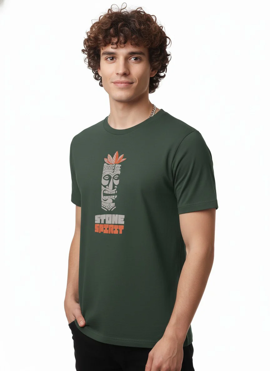 Men Cotton Tribal T-Shirt - Image 2