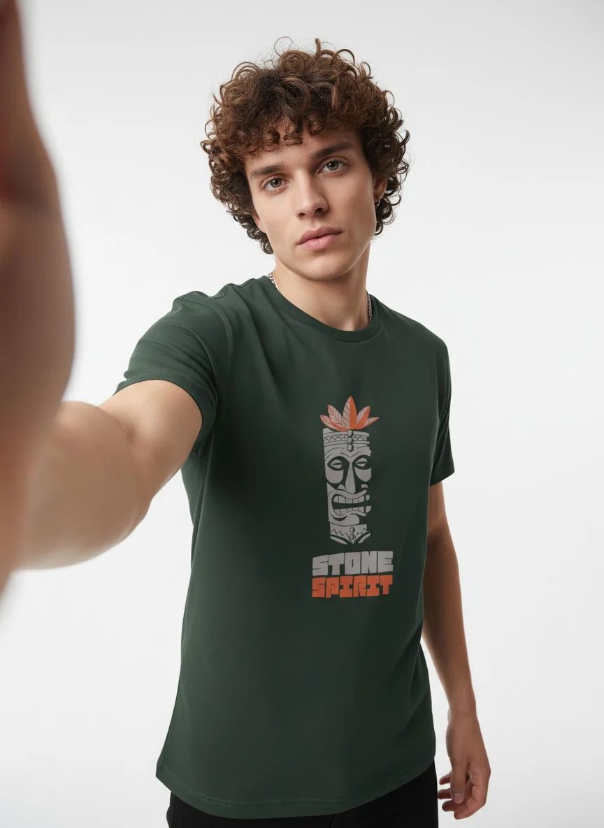Men Cotton Tribal T-Shirt - Image 4