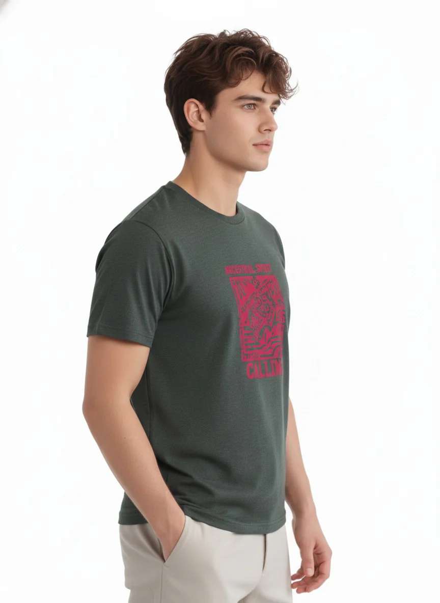 Men Cotton Tribal T-Shirt - Image 5
