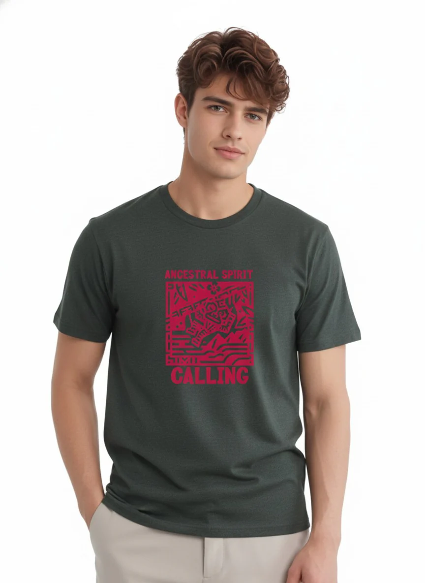 Men Cotton Tribal T-Shirt - Image 7