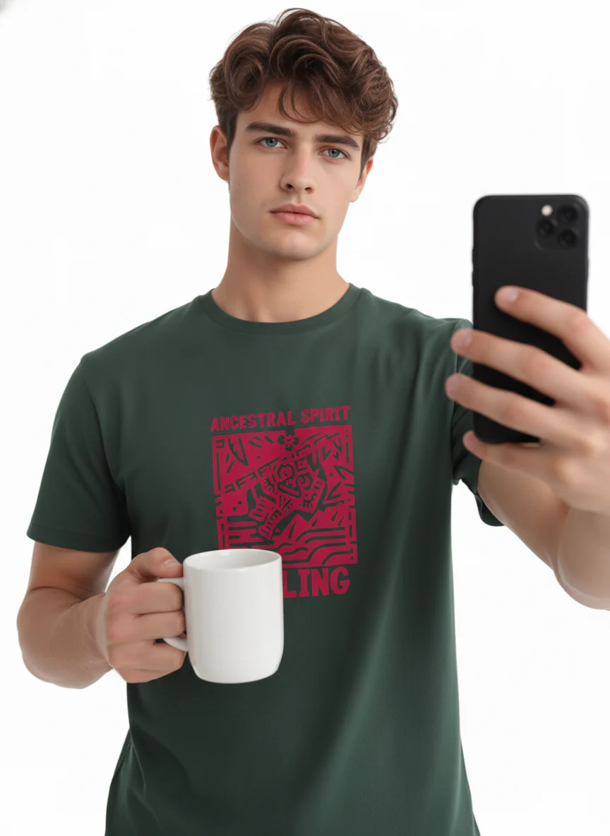 Men Cotton Tribal T-Shirt - Image 8