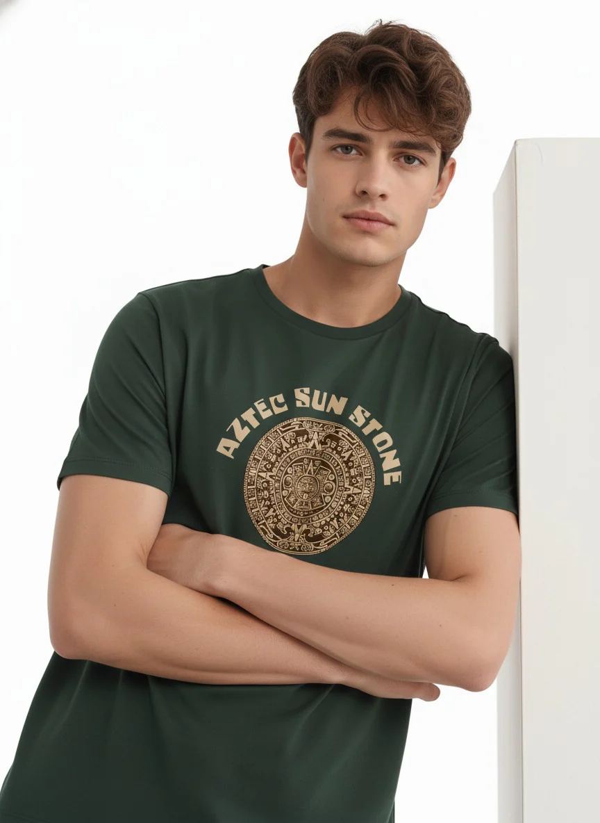 Men Cotton Tribal T-Shirt - Image 3