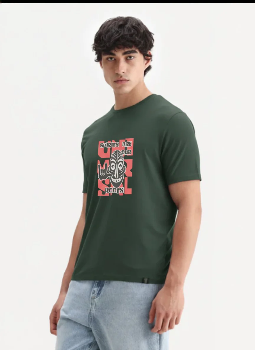 Men Cotton Tribal T-Shirt - Image 2