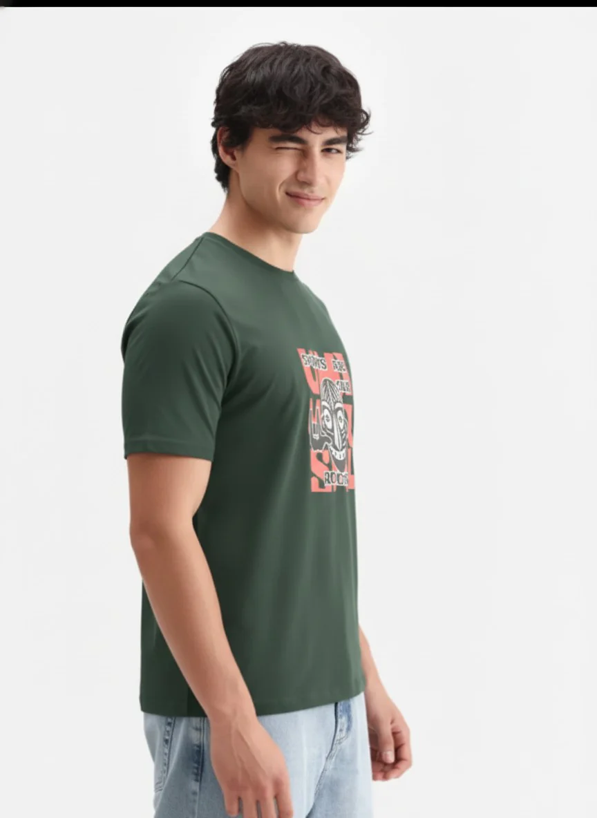 Men Cotton Tribal T-Shirt - Image 4