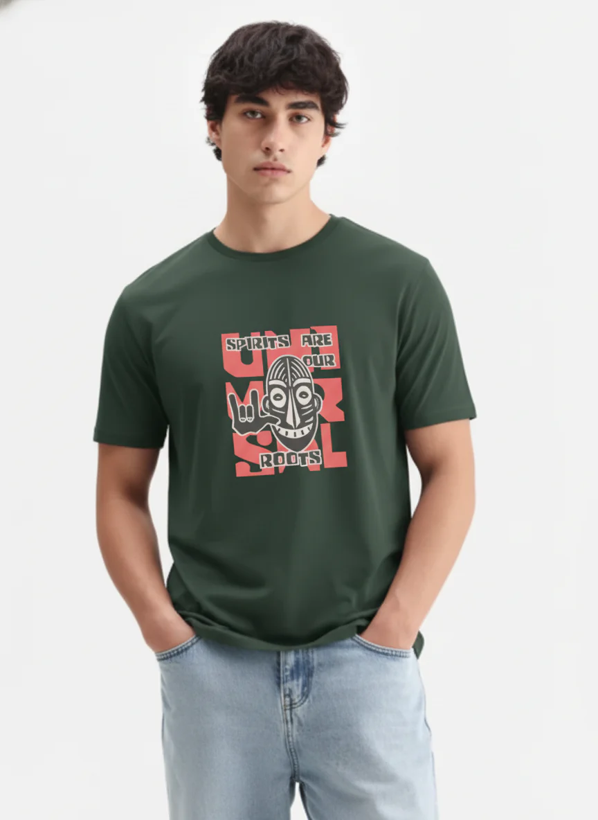Men Cotton Tribal T-Shirt - Image 6
