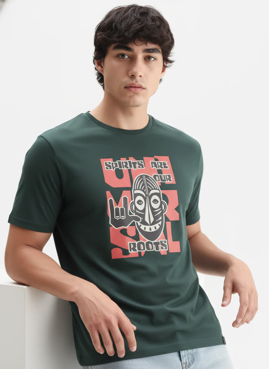 Men Cotton Tribal T-Shirt - Image 7