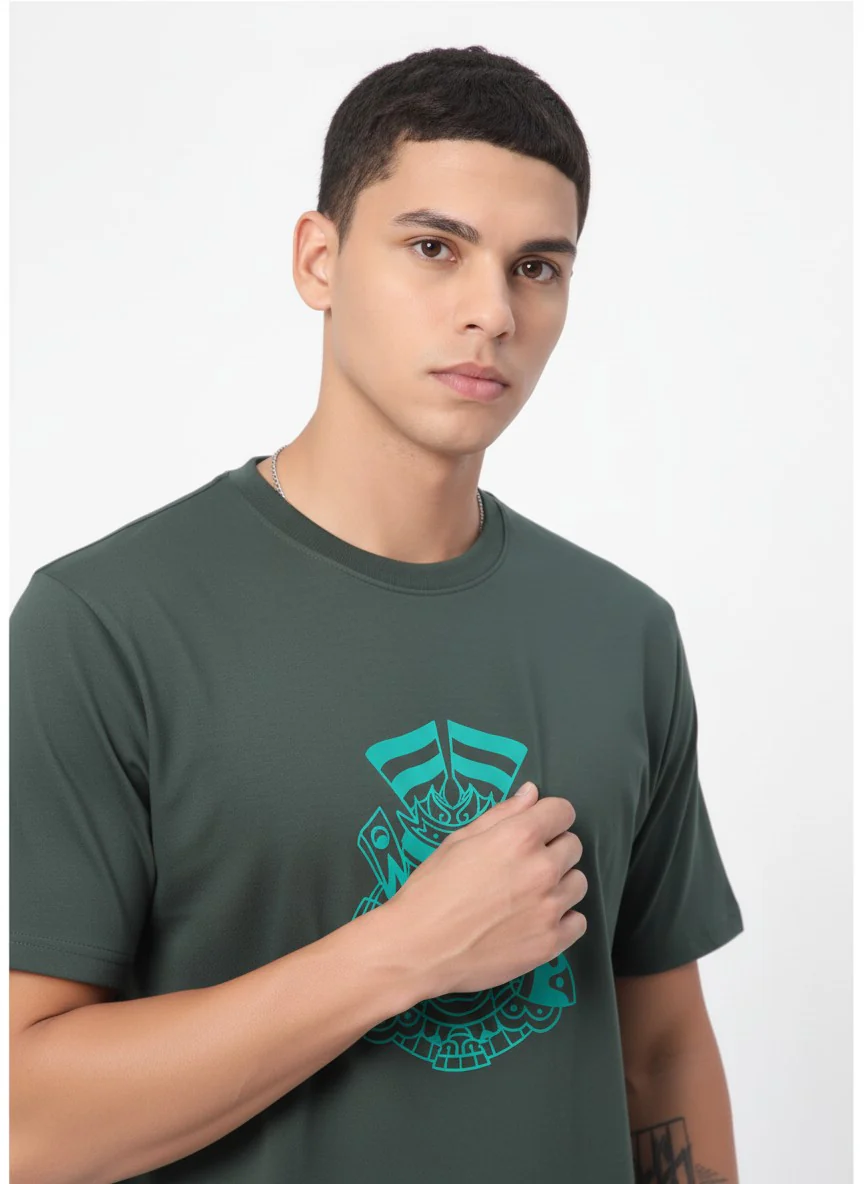 Men Cotton Tribal T-Shirt - Image 3