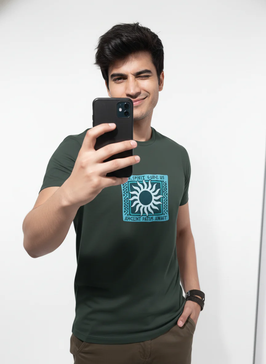 Men Cotton Tribal T-Shirt - Image 10