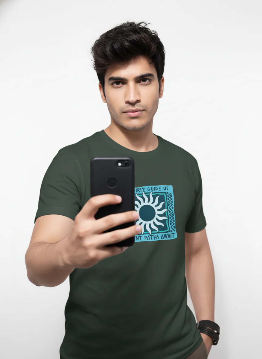 Men Cotton Tribal T-Shirt - Image 12