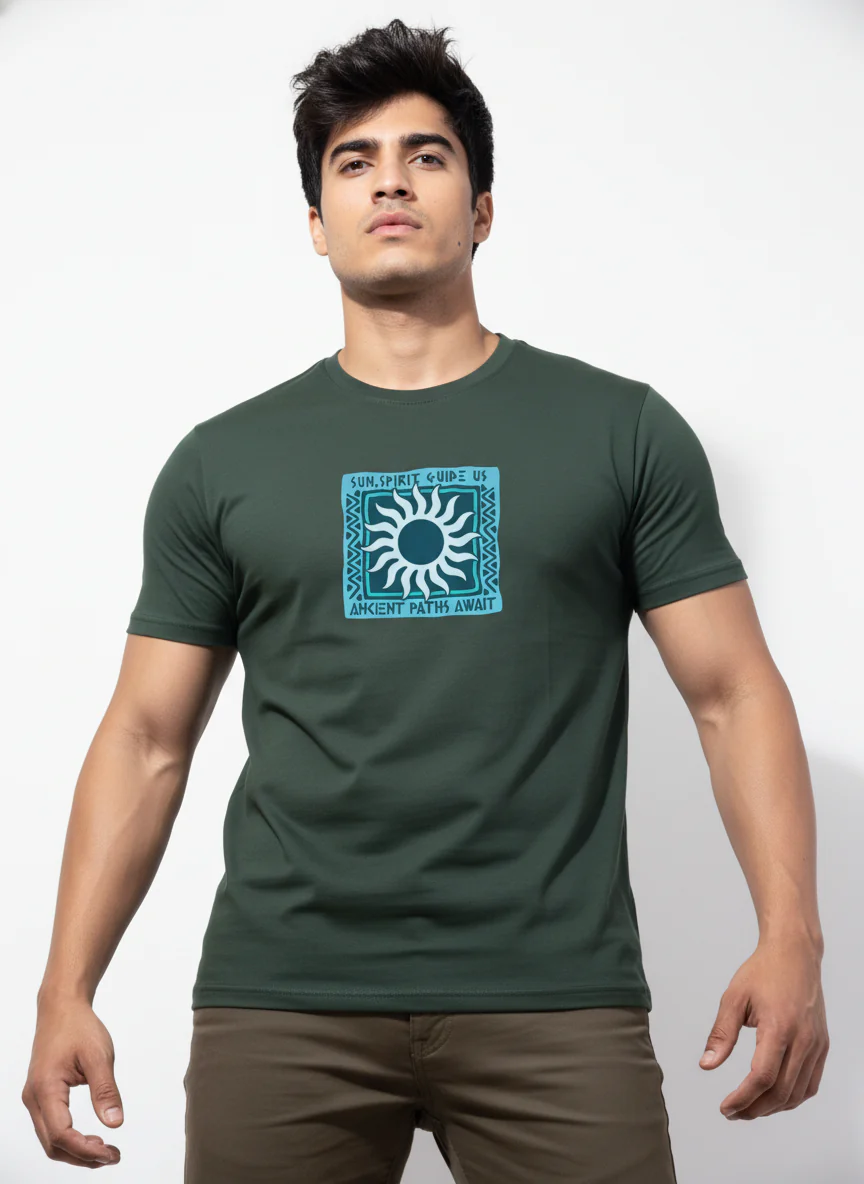 Men Cotton Tribal T-Shirt - Image 14