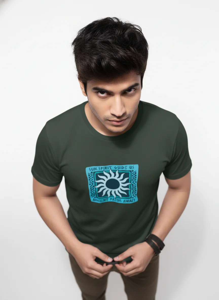 Men Cotton Tribal T-Shirt - Image 17