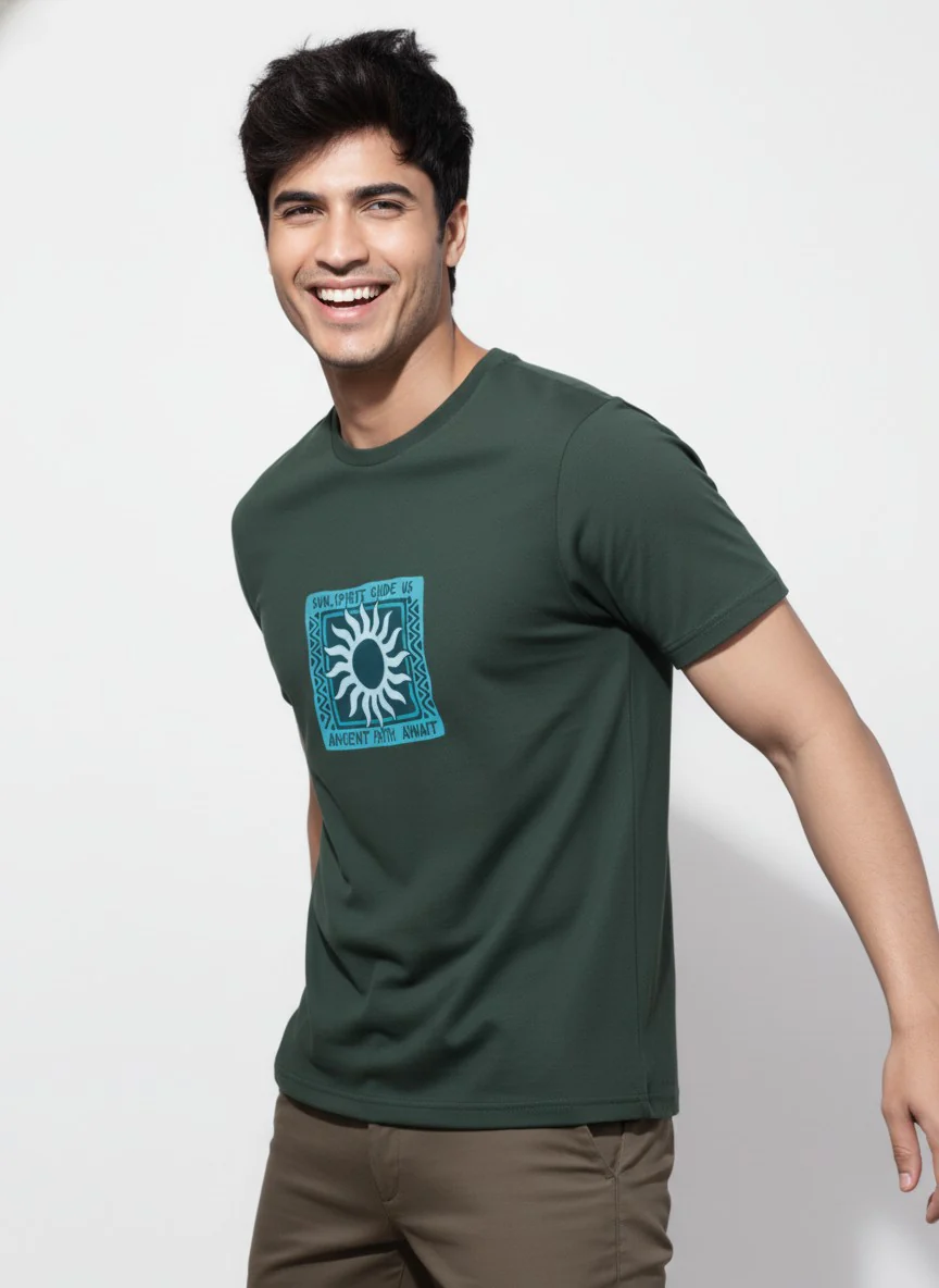 Men Cotton Tribal T-Shirt - Image 5