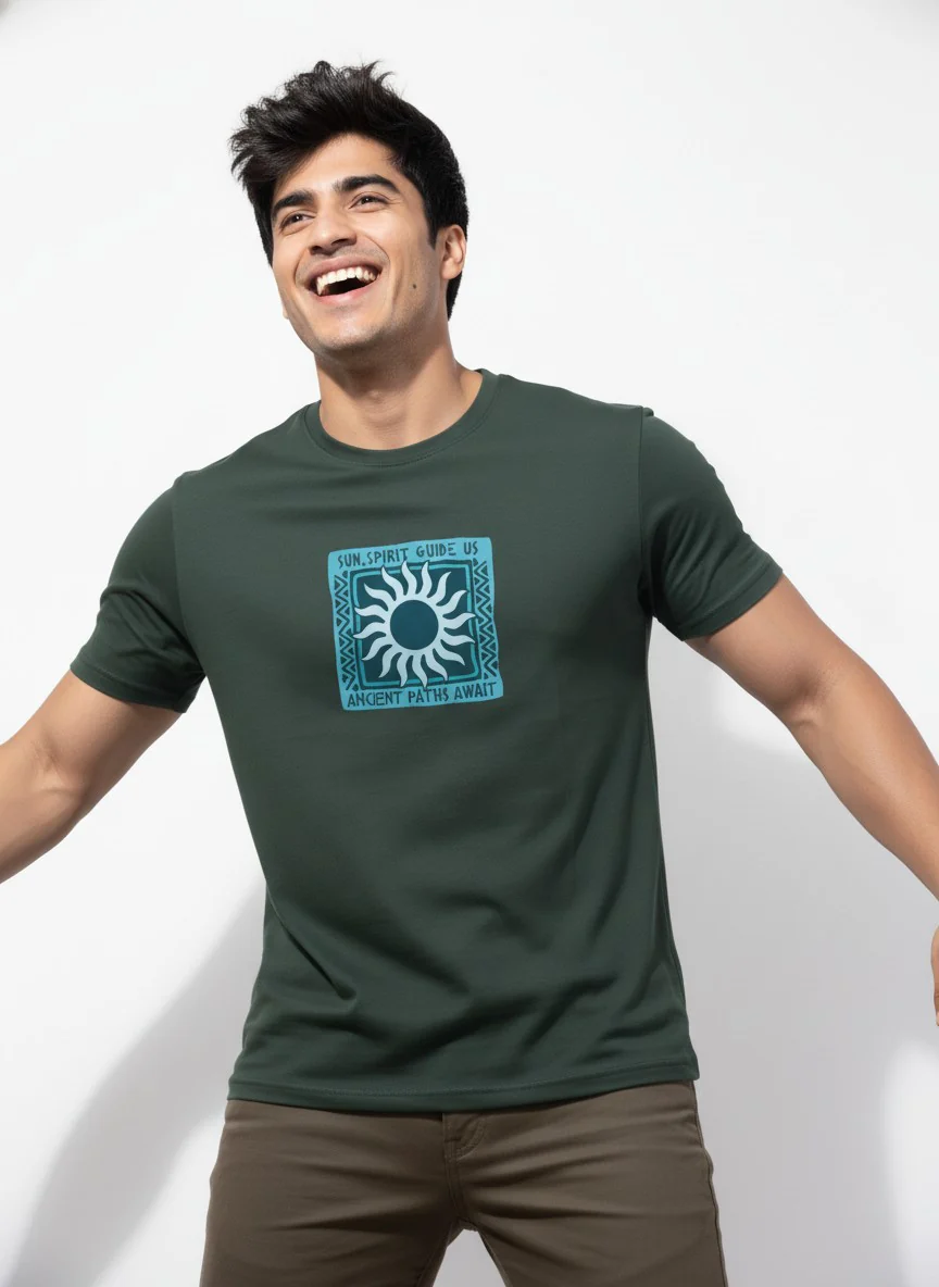 Men Cotton Tribal T-Shirt - Image 6