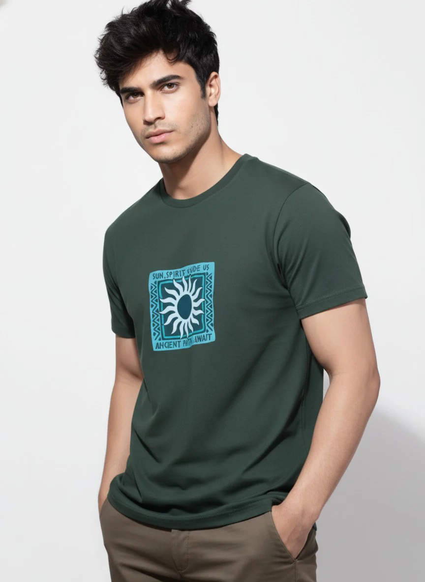 Men Cotton Tribal T-Shirt - Image 7