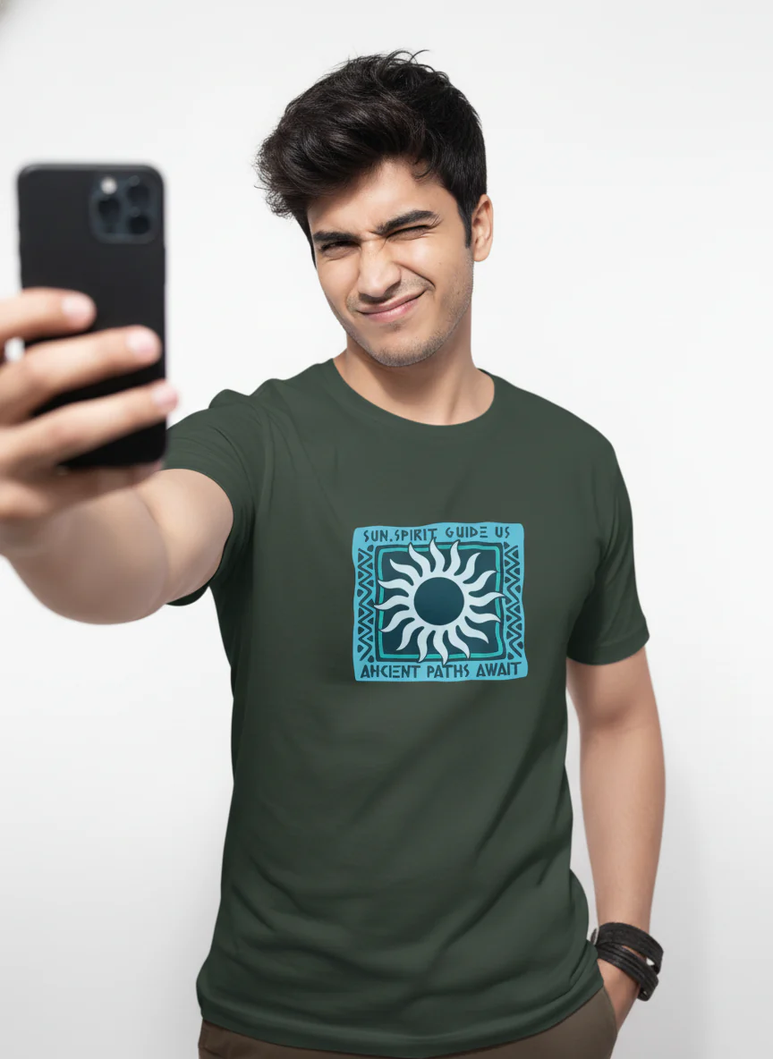 Men Cotton Tribal T-Shirt - Image 8