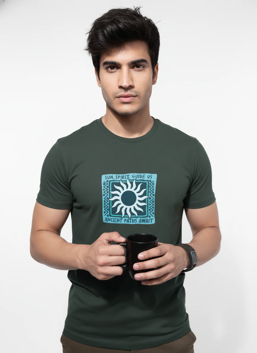 Men Cotton Tribal T-Shirt - Image 9
