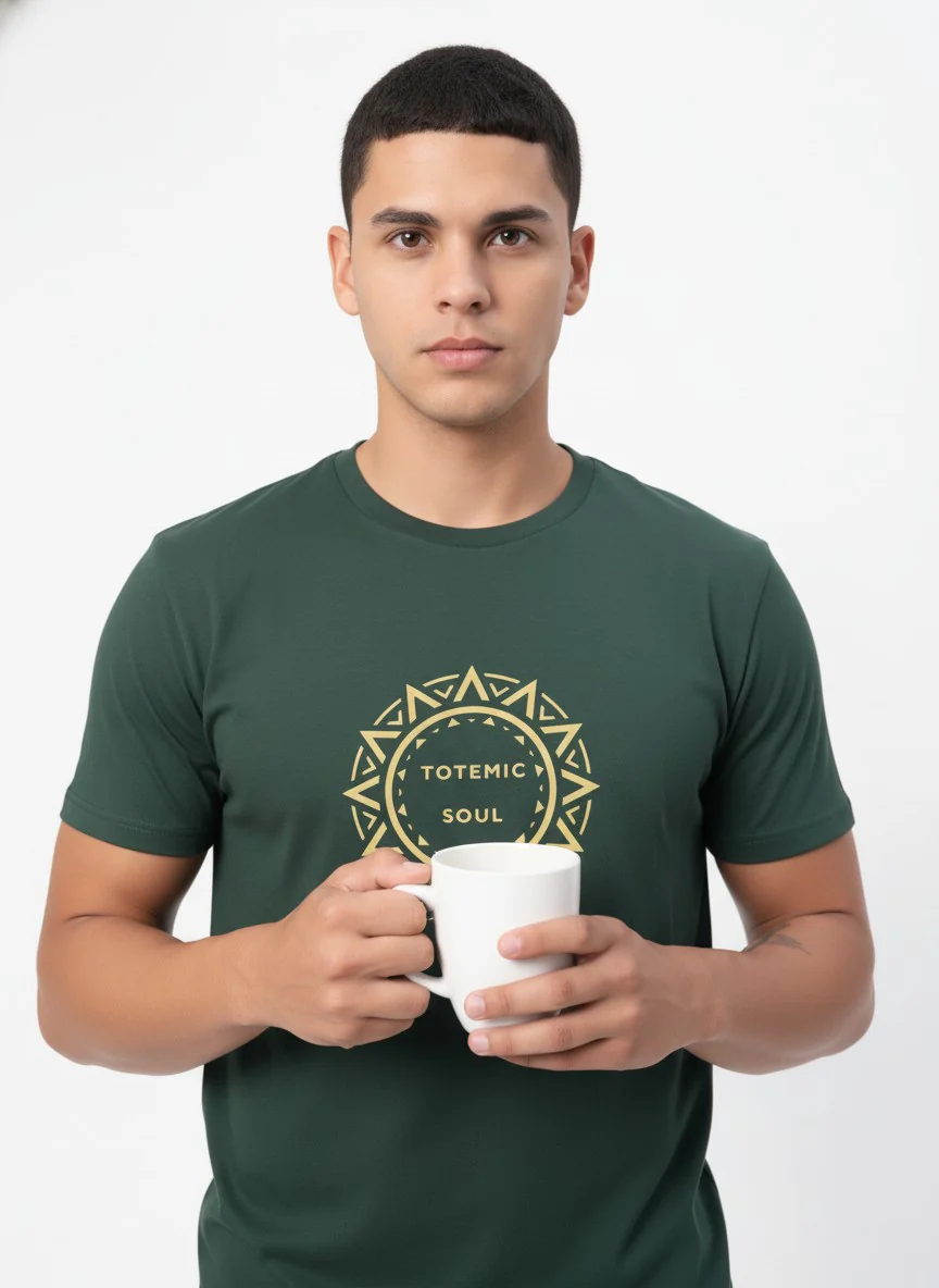 Men Cotton Tribal T-Shirt - Image 3