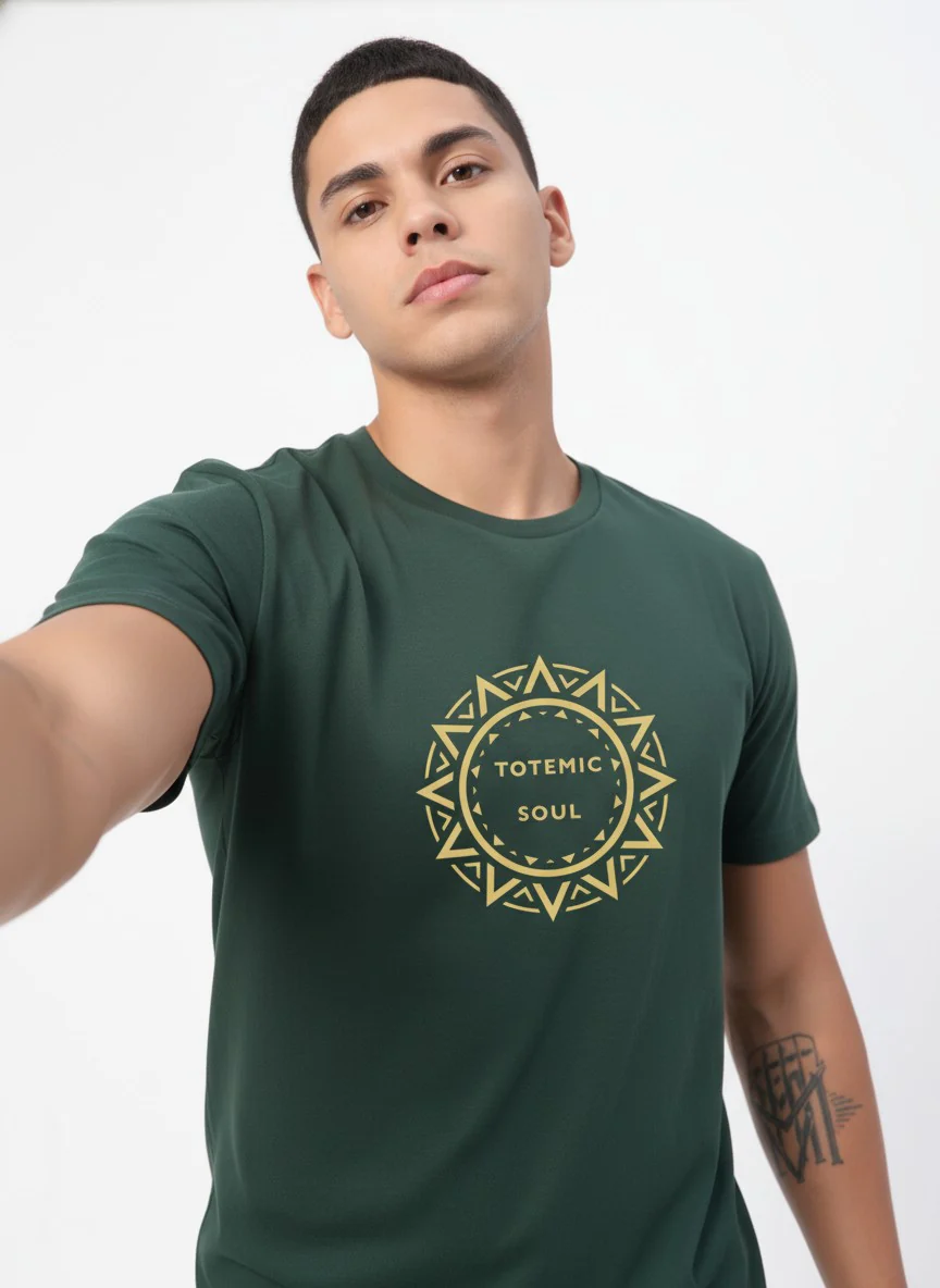 Men Cotton Tribal T-Shirt - Image 4