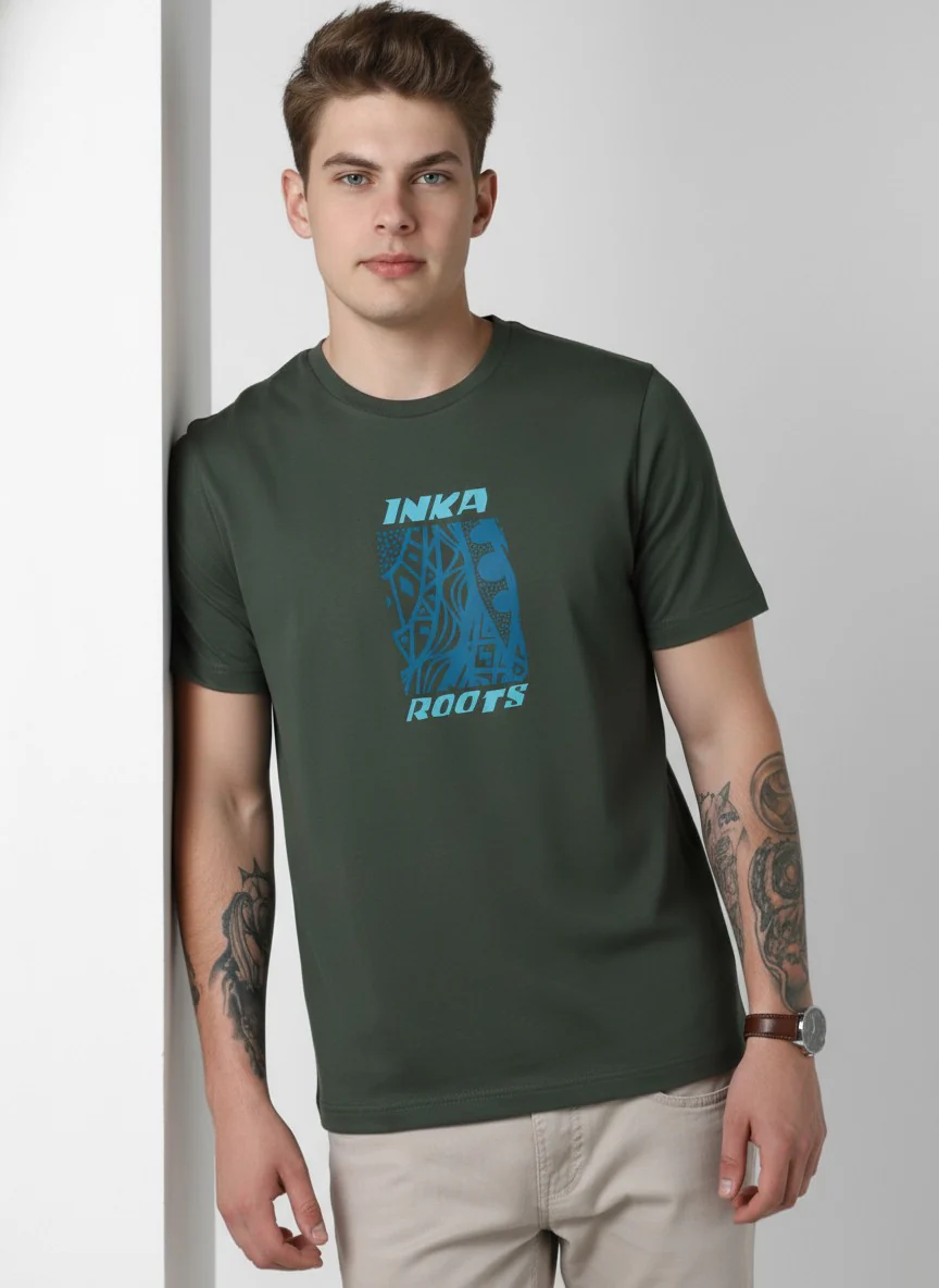 Men Cotton Tribal T-Shirt - Image 2