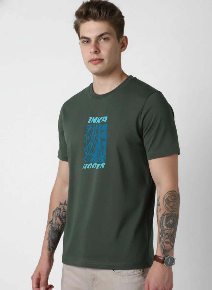 Men Cotton Tribal T-Shirt - Image 3