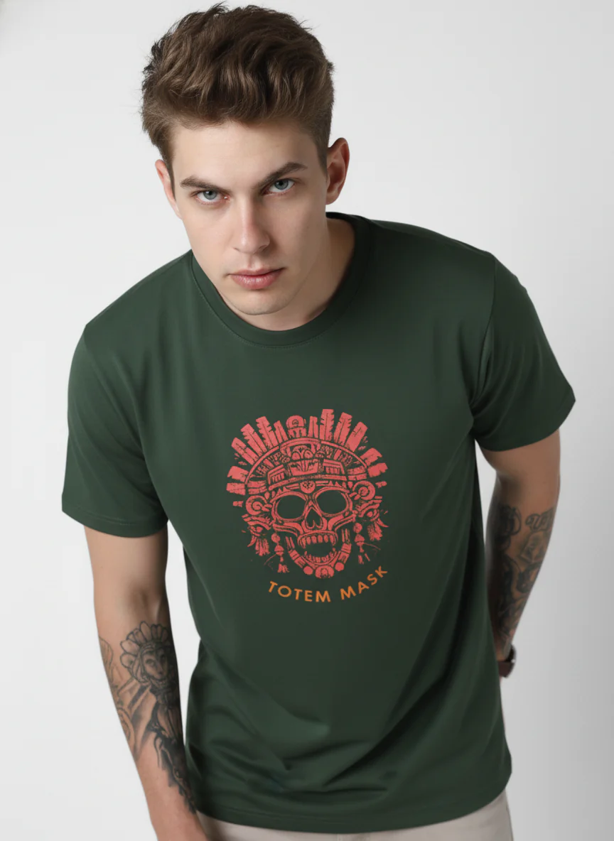 Men Cotton Tribal T-Shirt - Image 2
