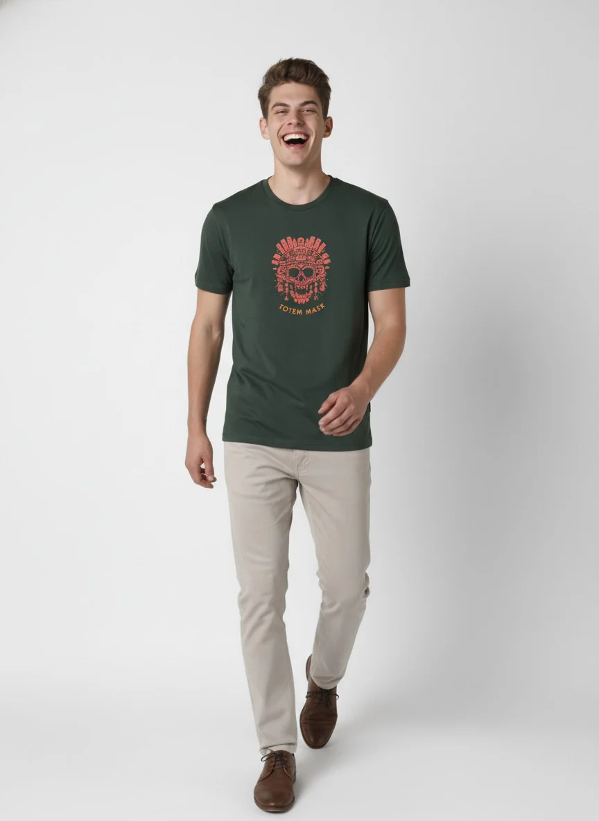 Men Cotton Tribal T-Shirt - Image 3