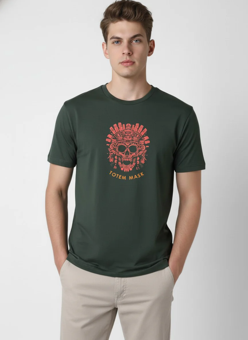 Men Cotton Tribal T-Shirt - Image 4