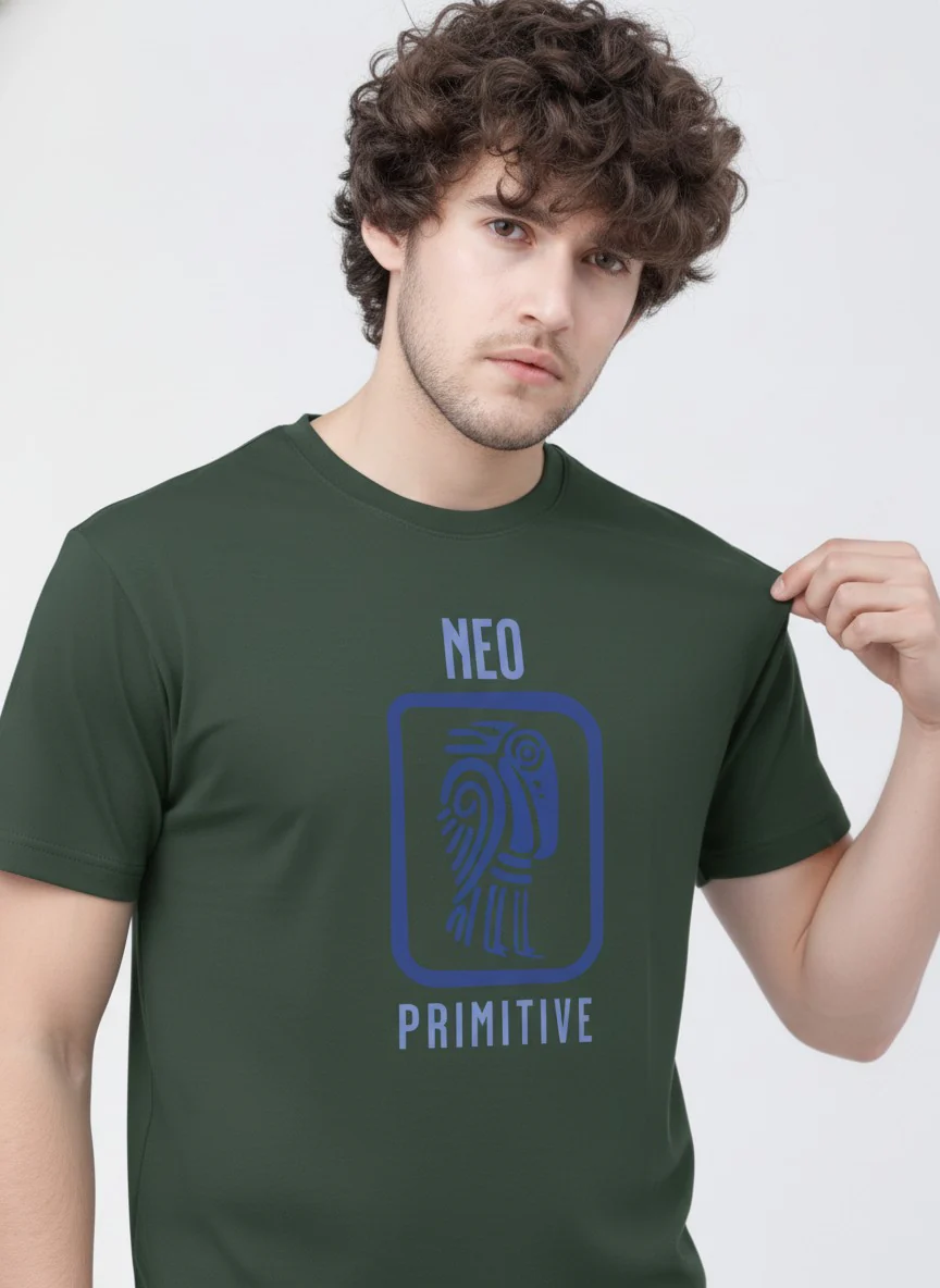 Men Cotton Tribal T-Shirt - Image 2