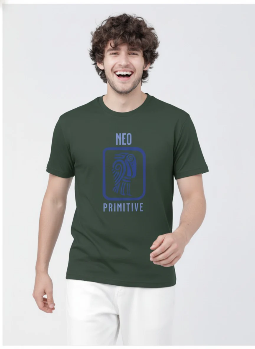 Men Cotton Tribal T-Shirt - Image 3